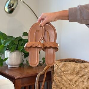 J. Crew Brown Braided Sandals